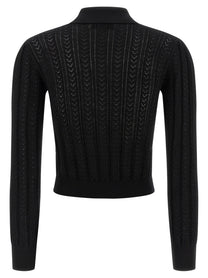Alessandra Rich Knit Cardigan Black