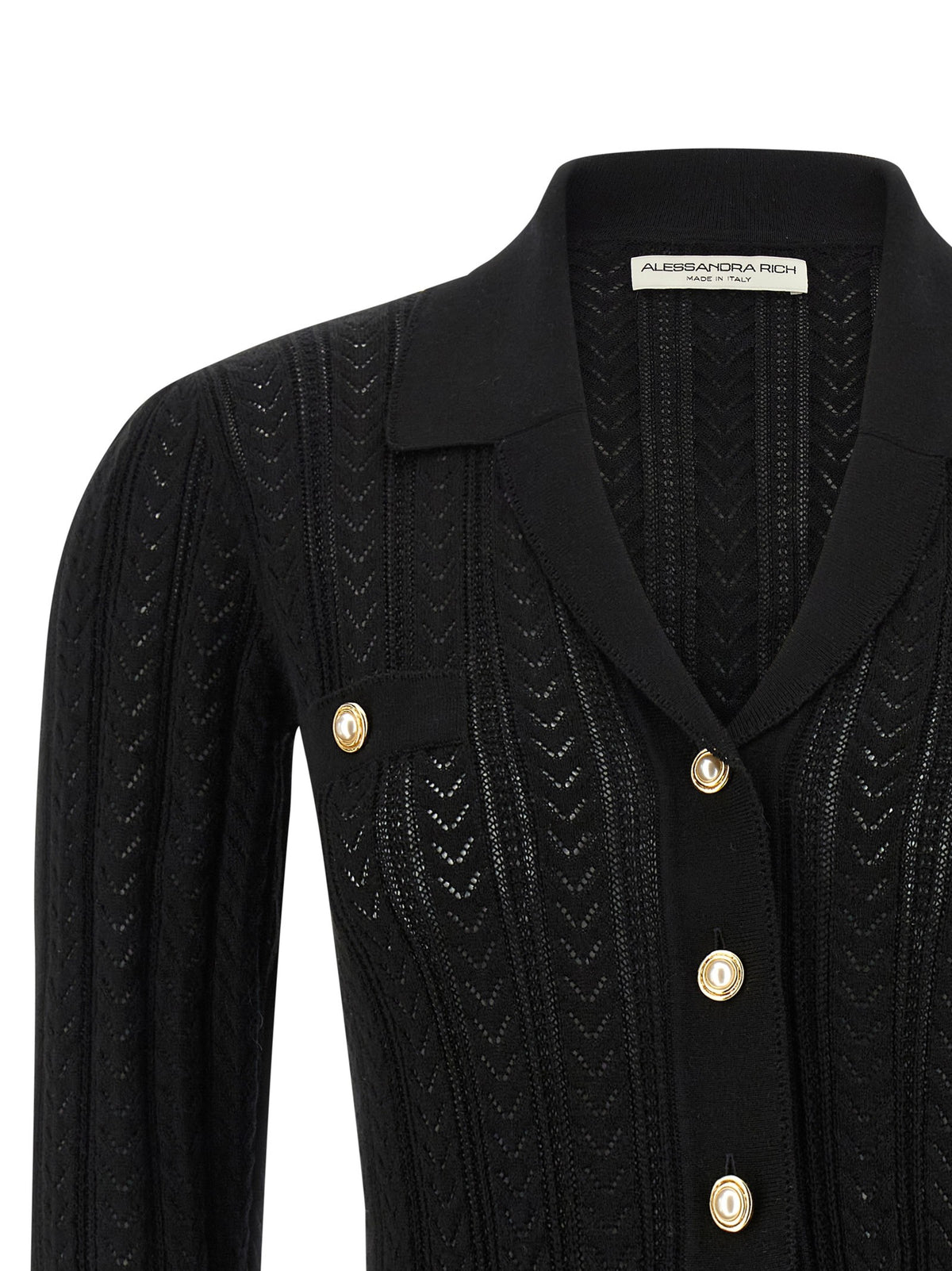 Alessandra Rich Knit Cardigan Black