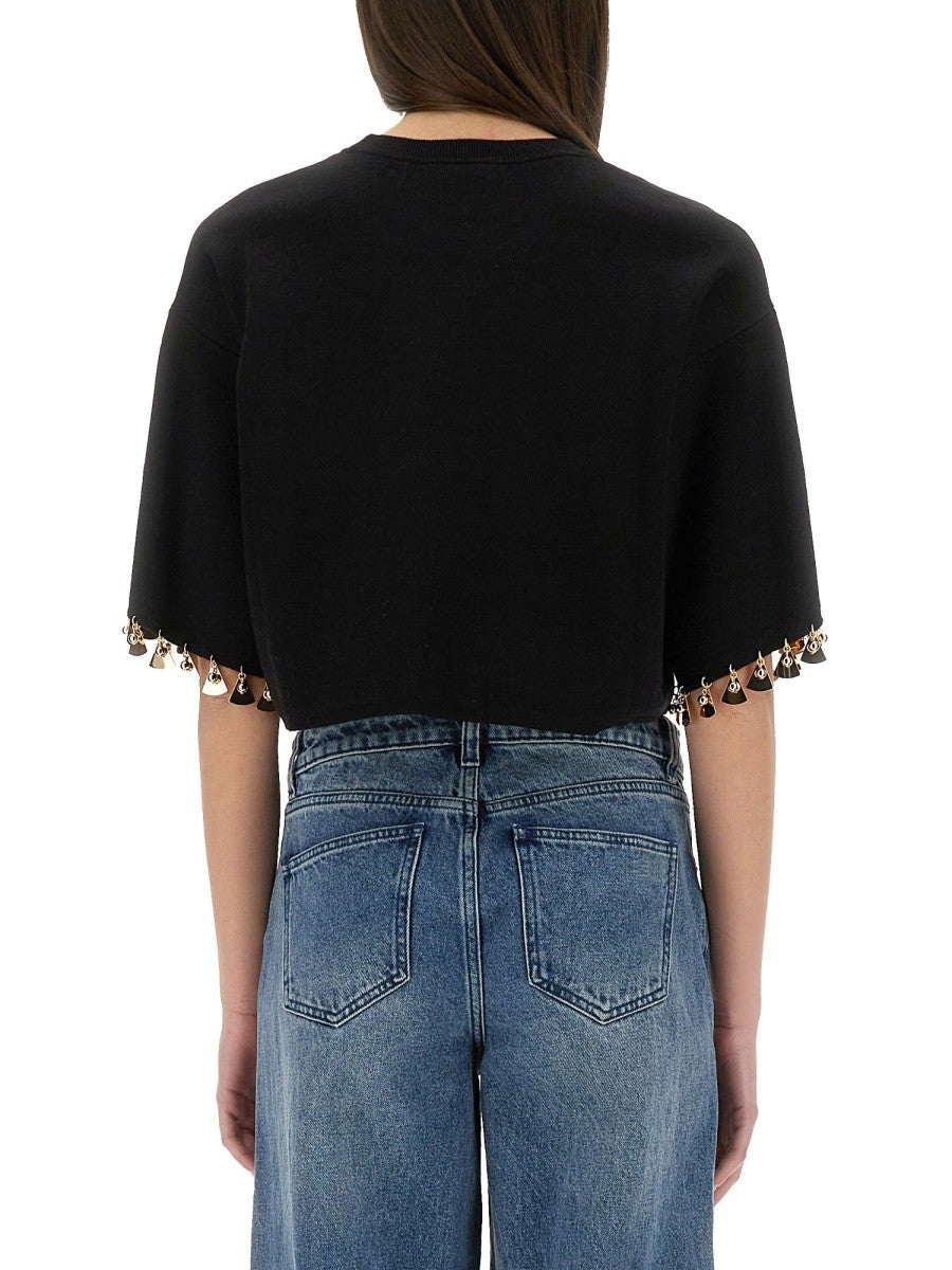 Rabanne Women's Knit Crop Shirt Black