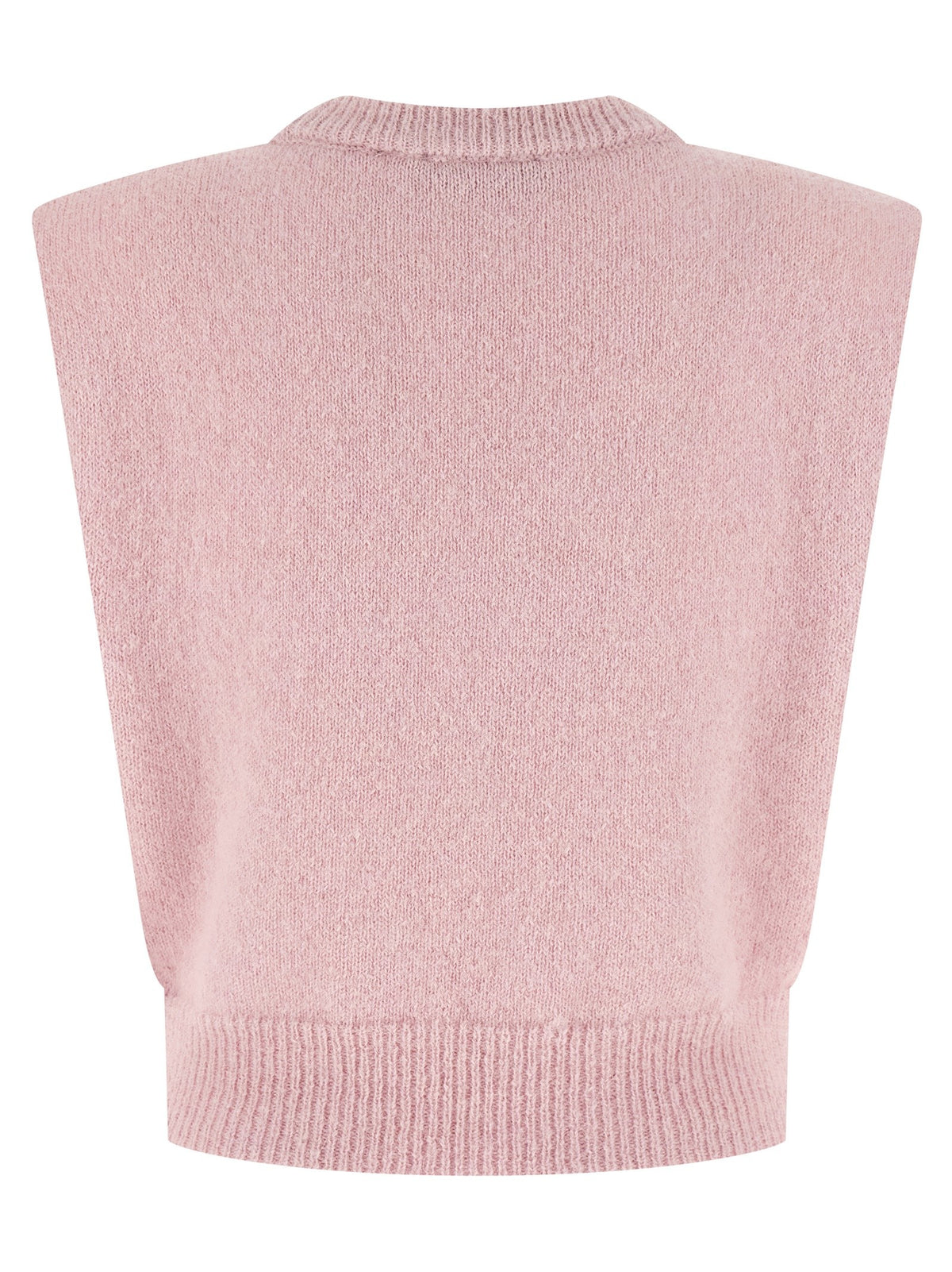 ROTATE Birger Christensen Knit Cropped Vest Blue, view 2