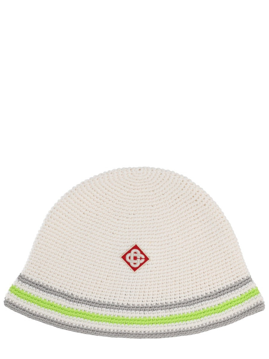 Casablanca Unisex Knit Hat White