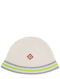 Casablanca Unisex Knit Hat White