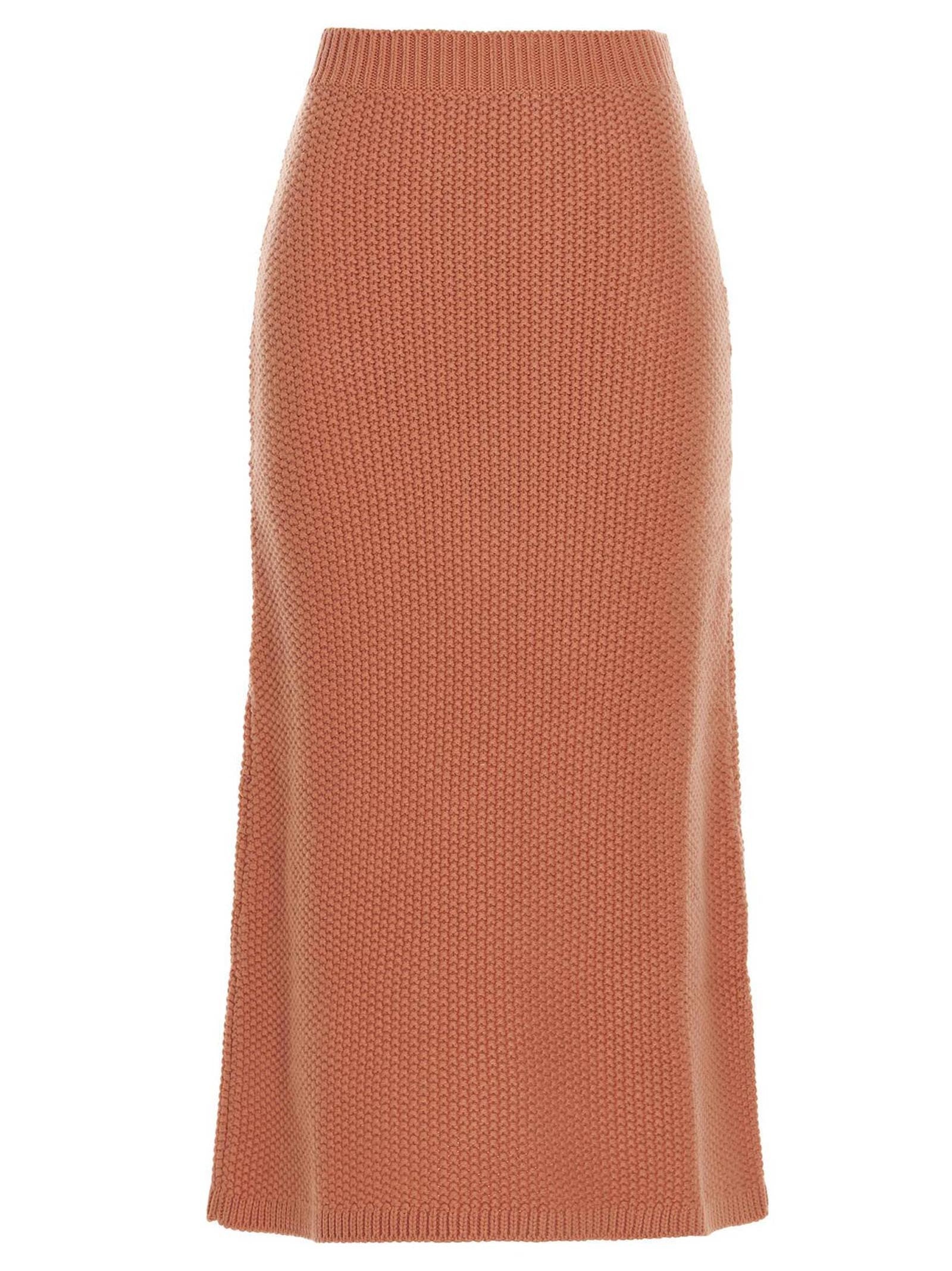 Chloé Knit Long Skirt Orange