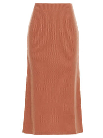 Chloé Knit Long Skirt Orange