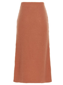 Chloé Knit Long Skirt Orange