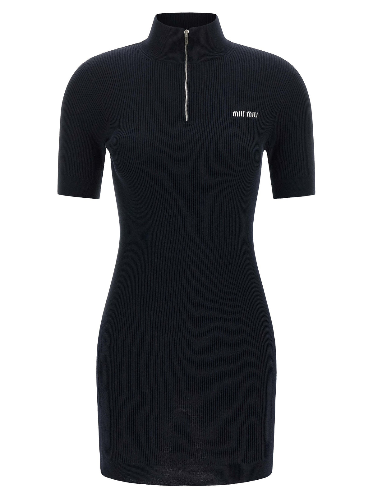 Miu Miu Knit Mini Dress Blue