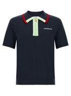 Casablanca Knit Polo Shirt Blue