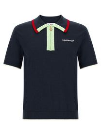 Casablanca Knit Polo Shirt Blue