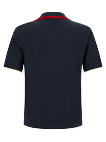 Casablanca Knit Polo Shirt Blue