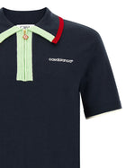 Casablanca Knit Polo Shirt Blue, view 3