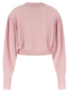 ROTATE Birger Christensen Knit Puff Sweater Blue, view 2