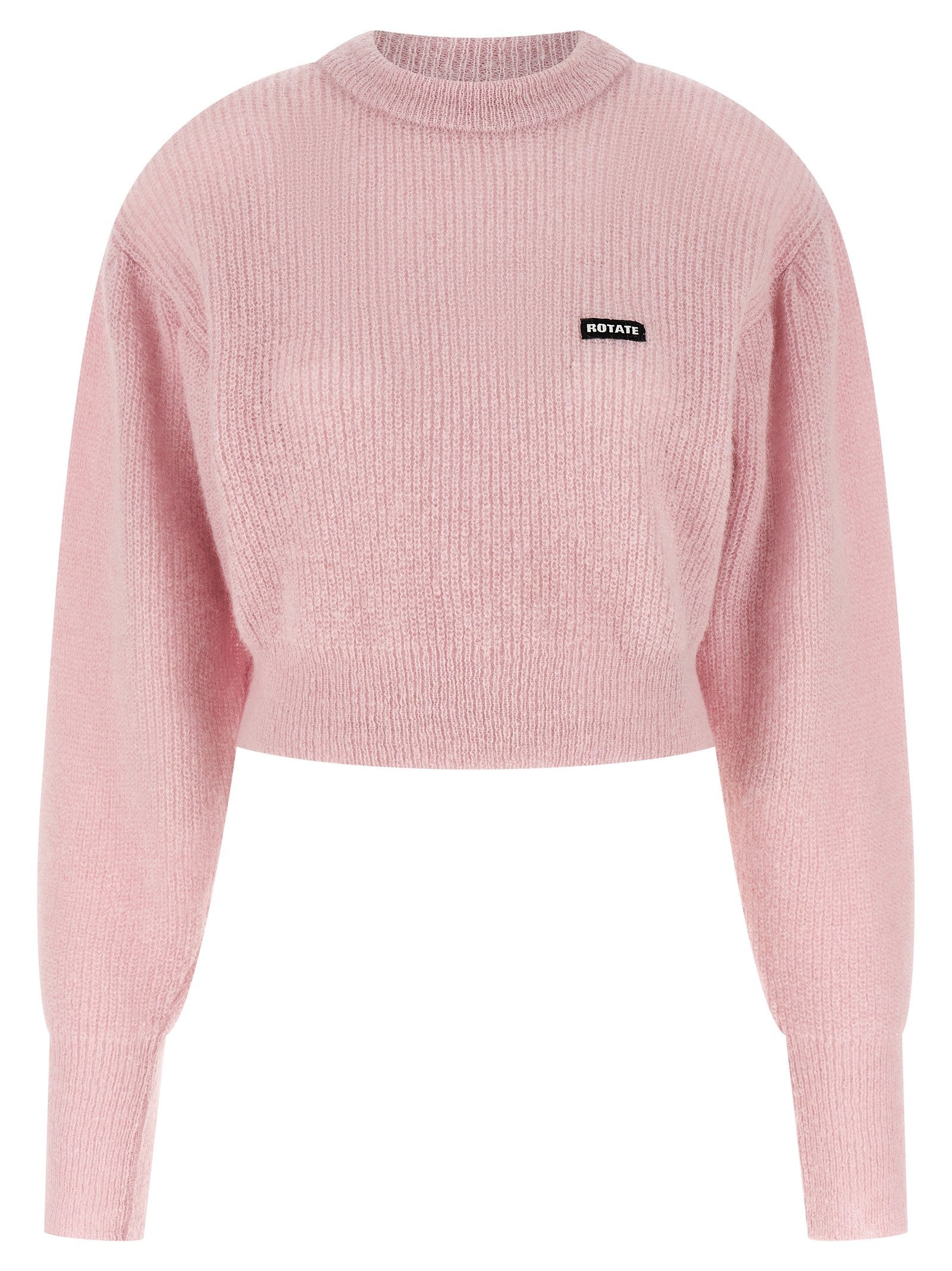 ROTATE Birger Christensen Knit Puff Sweater Blue