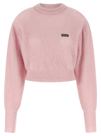 ROTATE Birger Christensen Knit Puff Sweater Blue