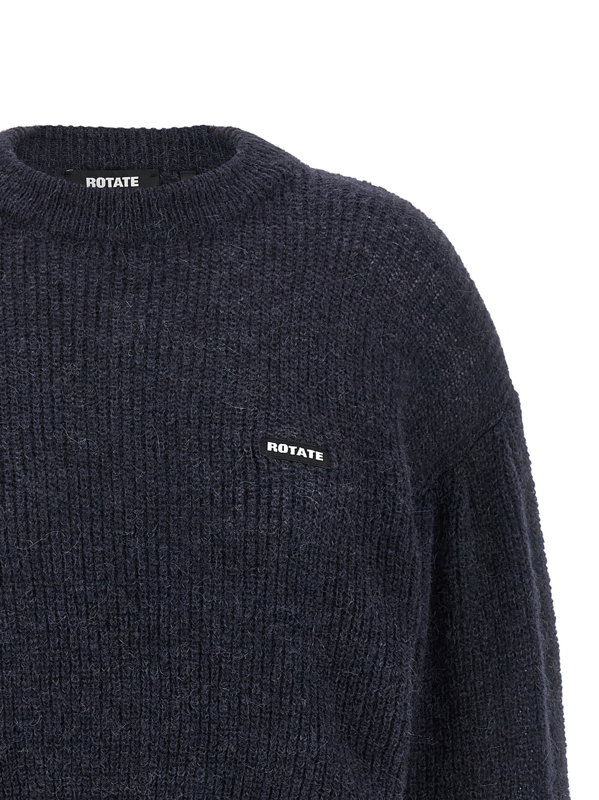 ROTATE Birger Christensen Knit Puff Sweater Blue