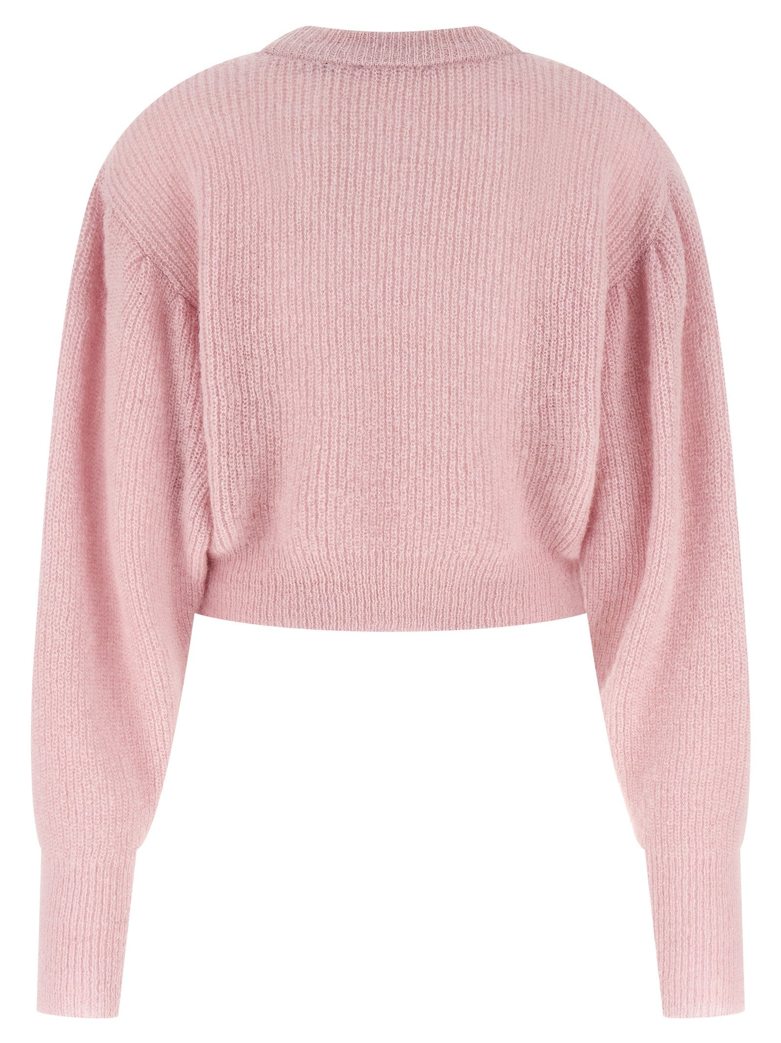 ROTATE Birger Christensen Knit Puff Sweater Blue