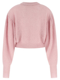 ROTATE Birger Christensen Knit Puff Sweater Blue