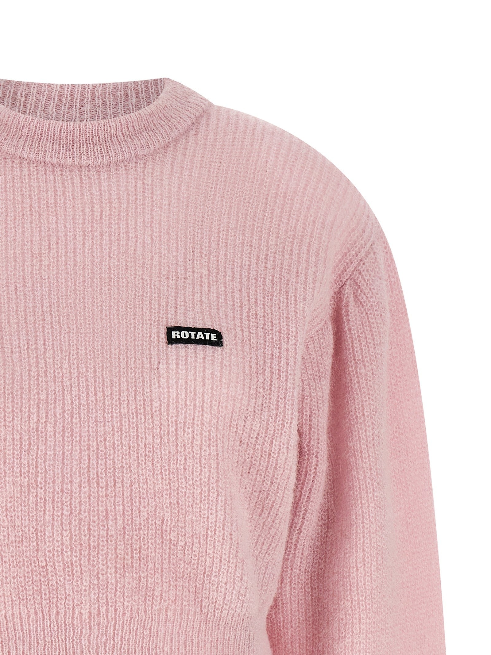 ROTATE Birger Christensen Knit Puff Sweater Blue