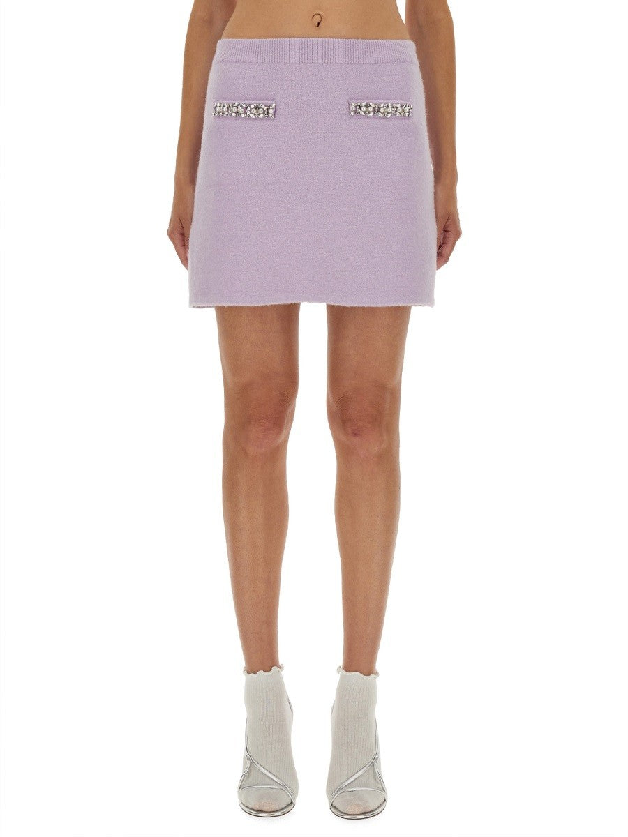 self-portrait Women's Knit Skirt Purple