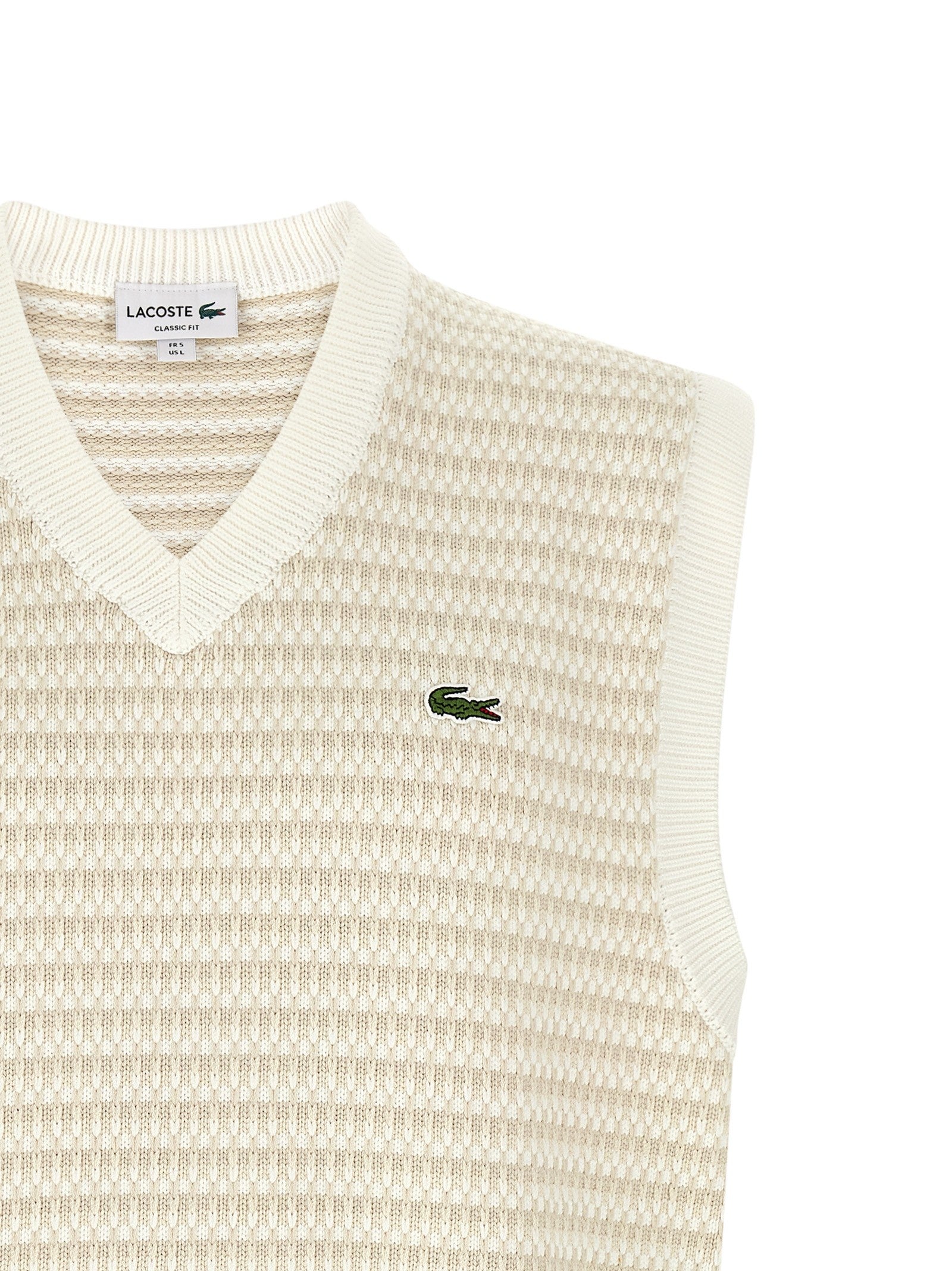 Lacoste Knit Vest Beige