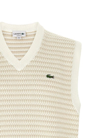 Lacoste Knit Vest Beige