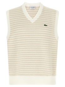 Lacoste Knit Vest Beige