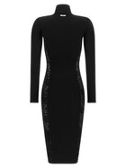 Elisabetta Franchi Knitted and Lace Dress Black, view 2