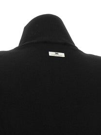 Elisabetta Franchi Knitted and Lace Dress Black