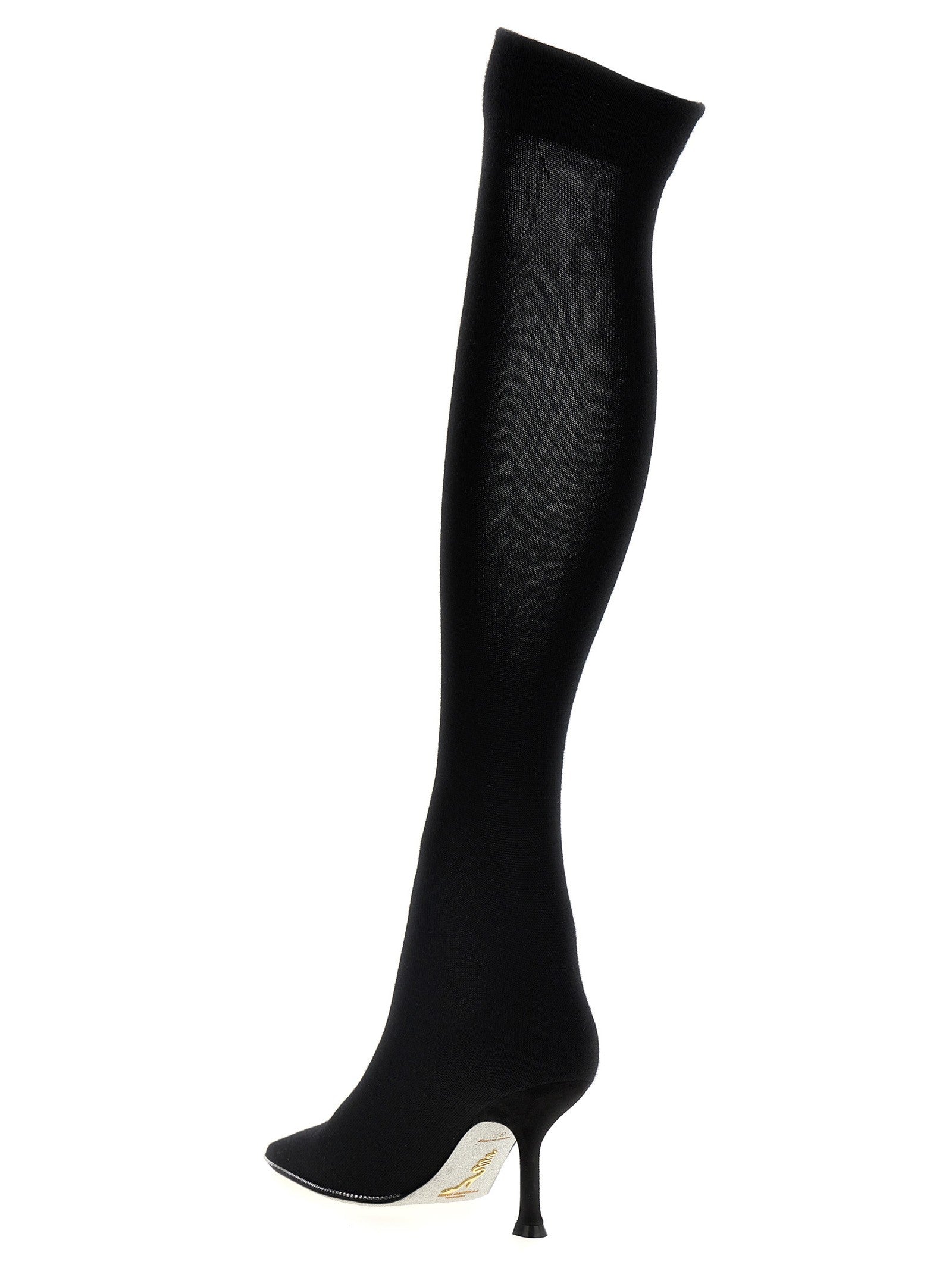 Rene Caovilla Knitted Boots Black