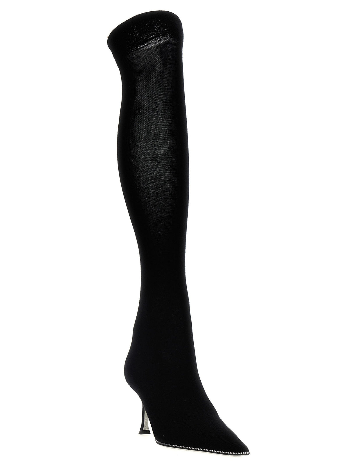 Rene Caovilla Knitted Boots Black, view 2