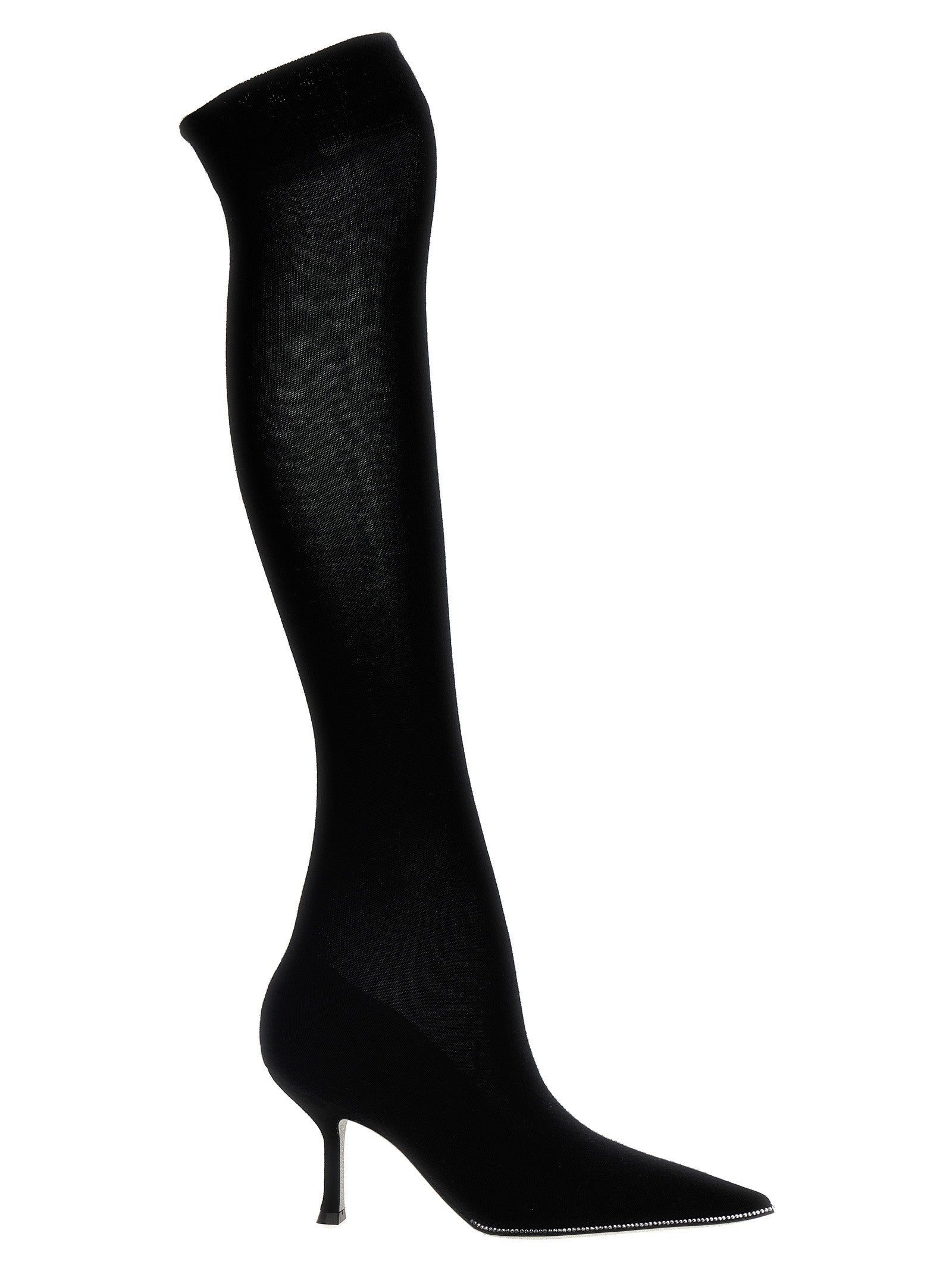 Rene Caovilla Knitted Boots Black