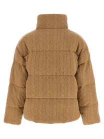 Polo Ralph Lauren Knitted Braided Down Jacket Beige