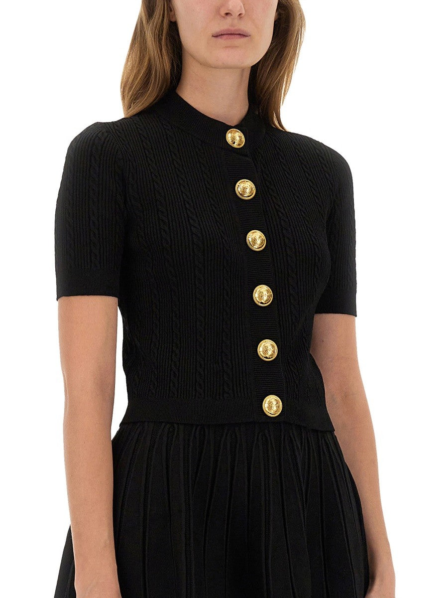 Balmain Women's Knitted Cardigan Black