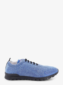 Kiton Men's Knitted Fabric Sneakers Blue
