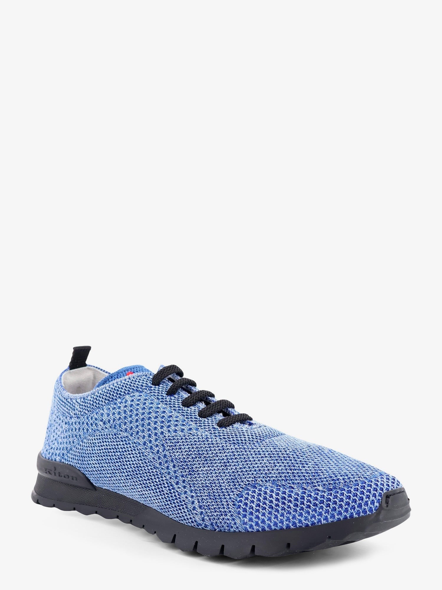 Kiton Men's Knitted Fabric Sneakers Blue