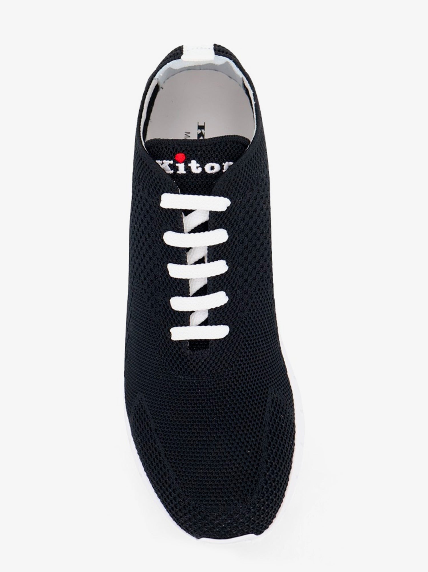 Kiton Men's Knitted Fabric Sneakers Black