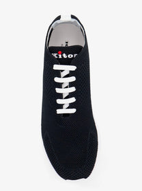 Kiton Men's Knitted Fabric Sneakers Black