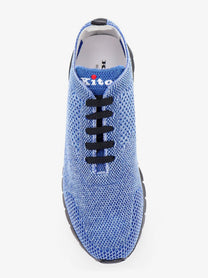 Kiton Men's Knitted Fabric Sneakers Blue