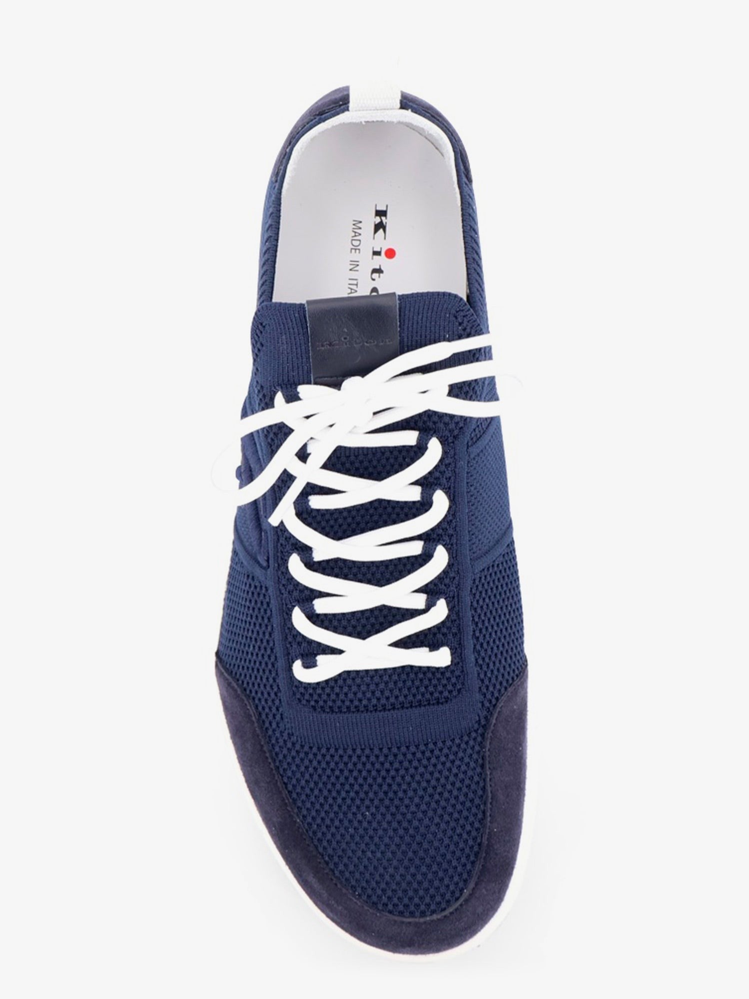 Kiton Men's Knitted Fabric Sneakers Blue