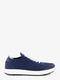 Kiton Men's Knitted Fabric Sneakers Blue