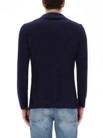 Lardini Men's Knitted Jacket Blue