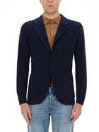 Lardini Men's Knitted Jacket Blue, view 4