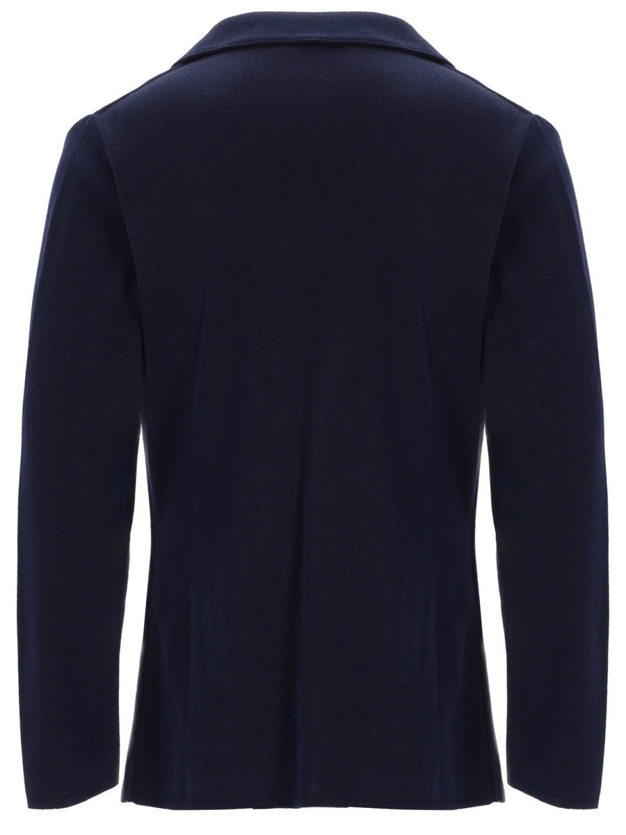 Lardini Men's Knitted Jacket Blue