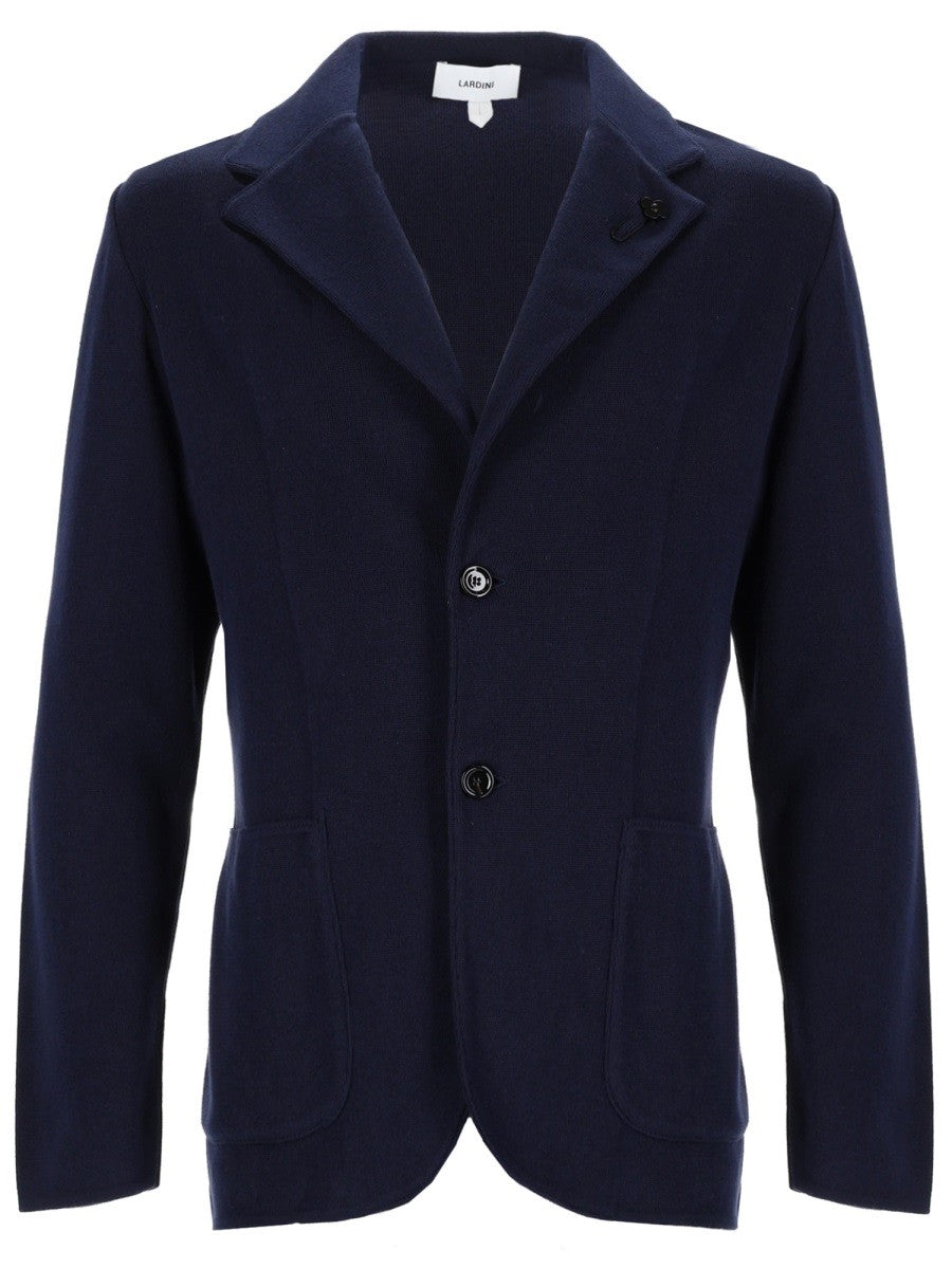 Lardini Men's Knitted Jacket Blue