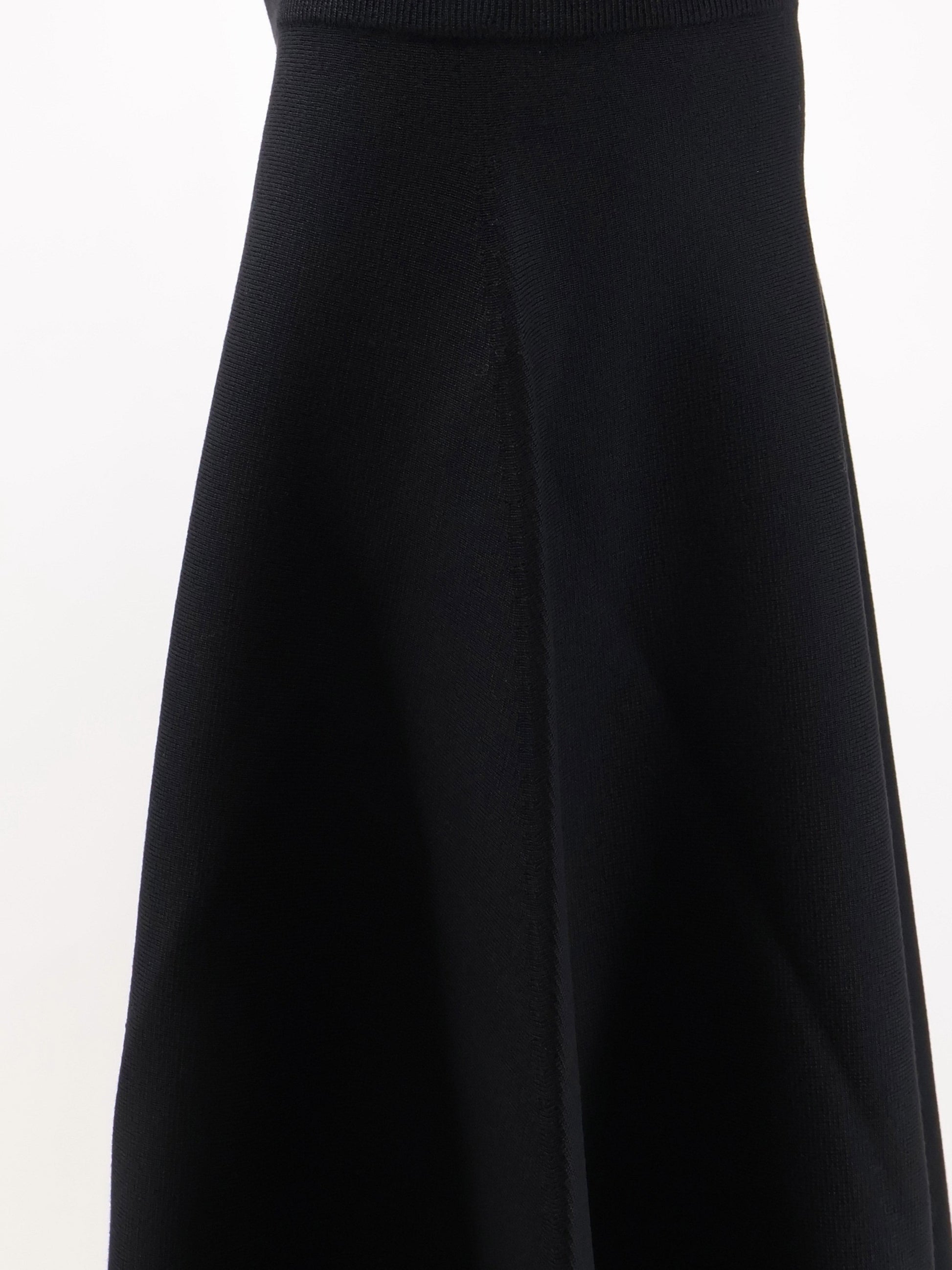 Nude Lucy Women's Knitted Long Skirt Black