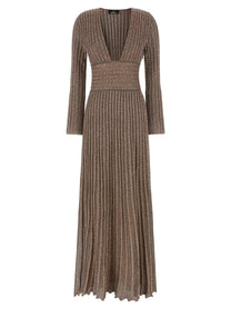 Missoni Knitted Metallic Dress Gold