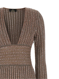 Missoni Knitted Metallic Dress Gold