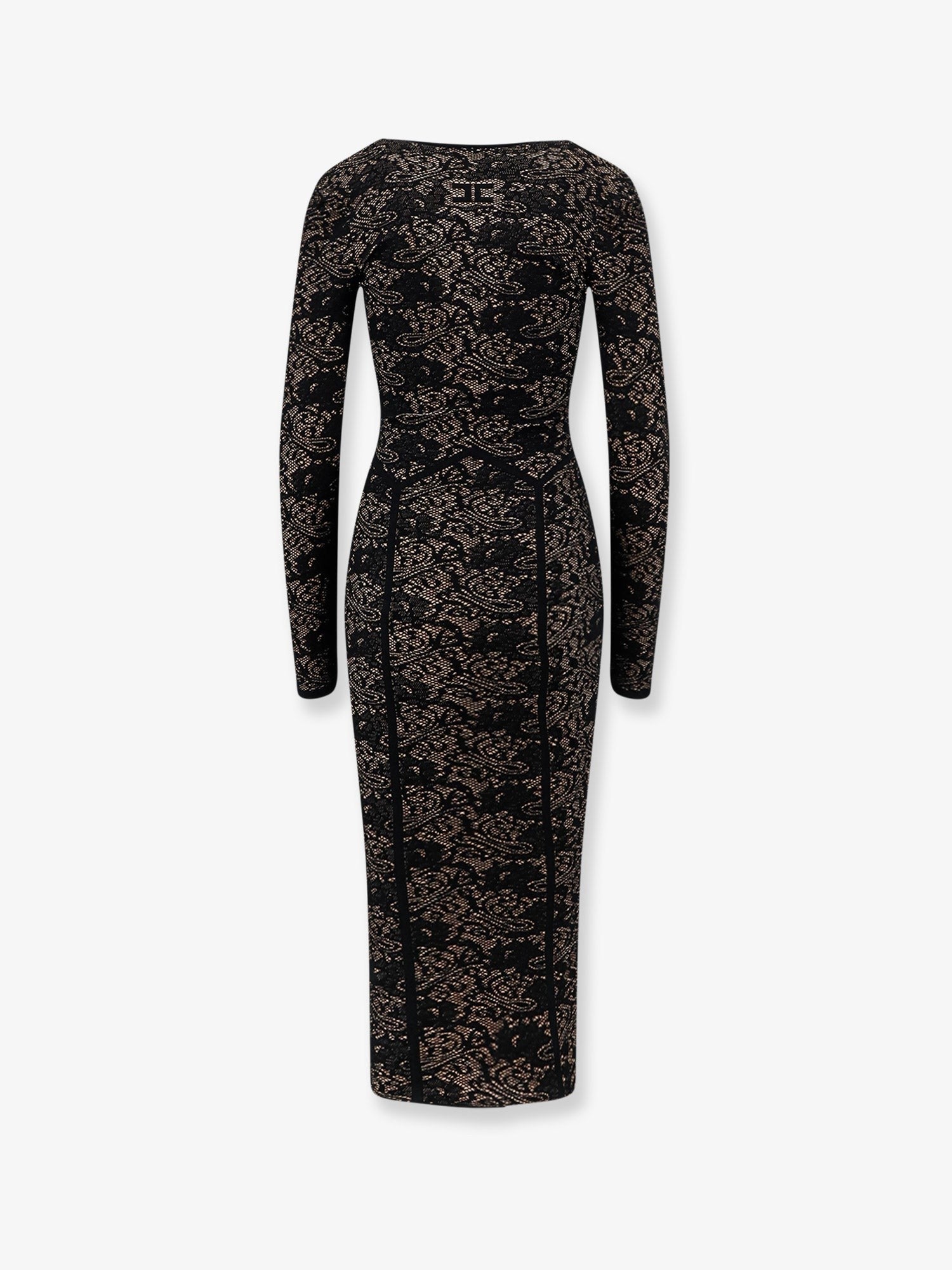 Elisabetta Franchi Women's Knitted Midi Dress Black