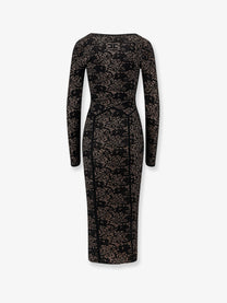 Elisabetta Franchi Women's Knitted Midi Dress Black
