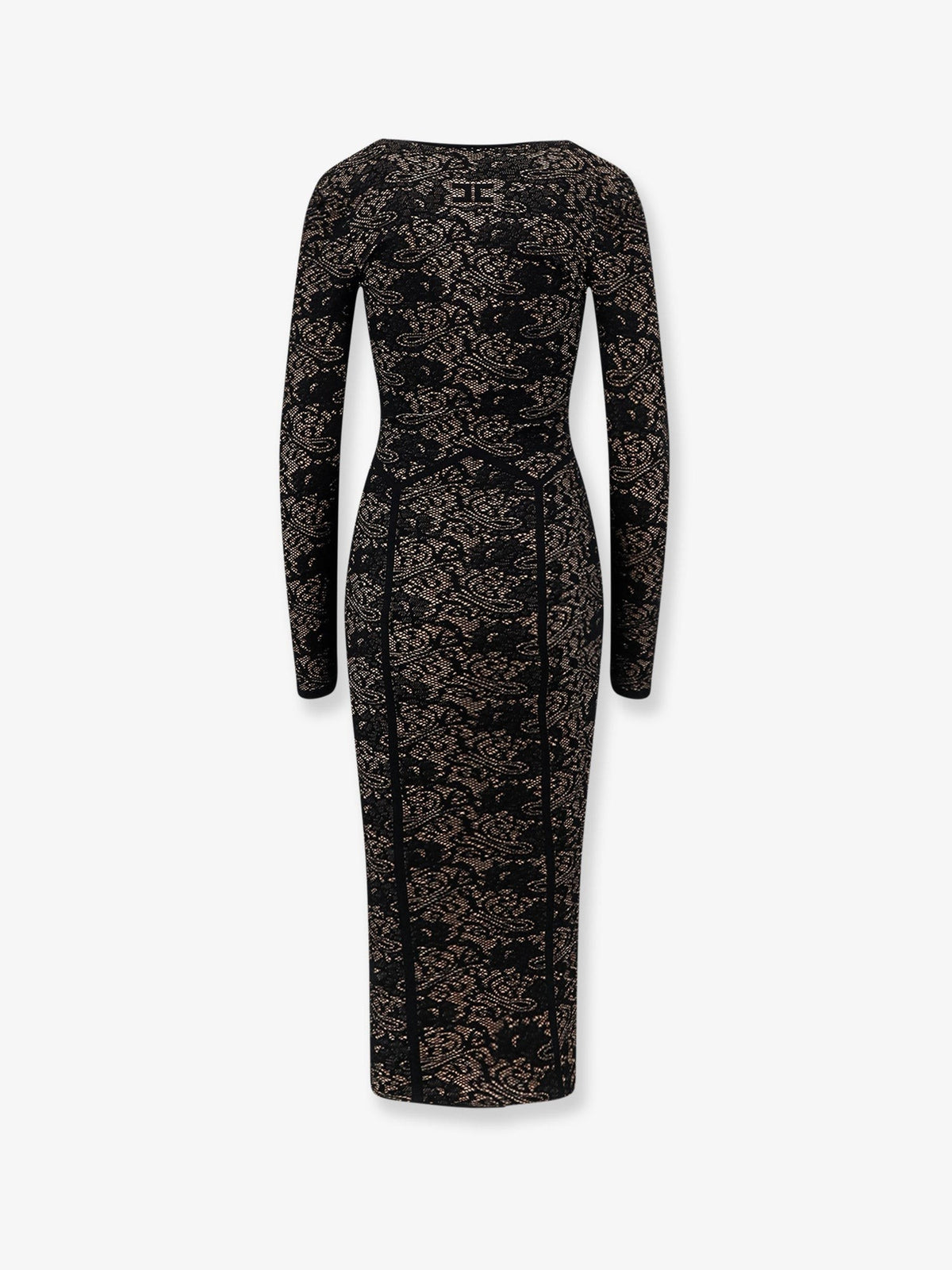 Elisabetta Franchi Women's Knitted Midi Dress Black, view 2