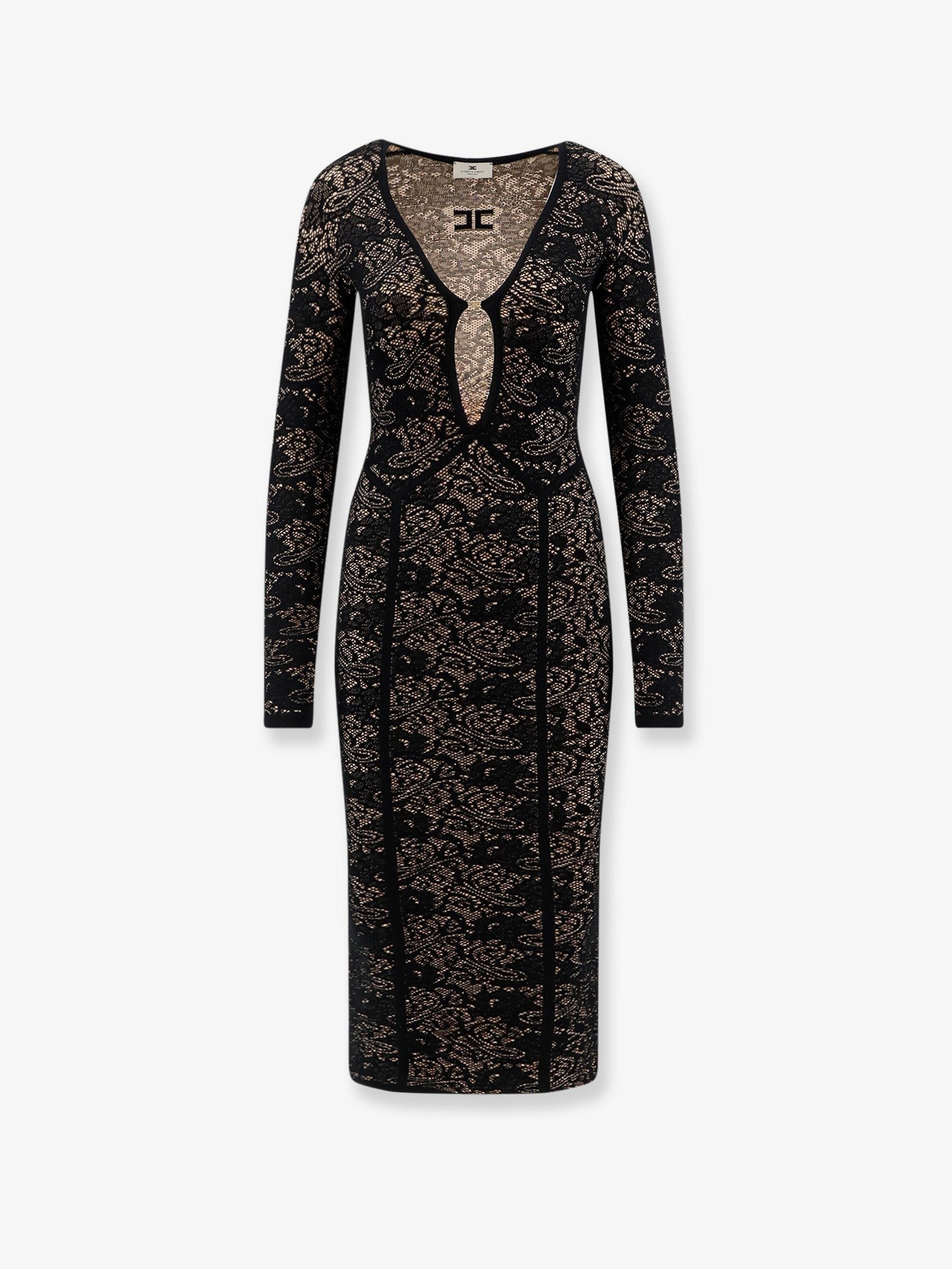 Elisabetta Franchi Women's Knitted Midi Dress Black